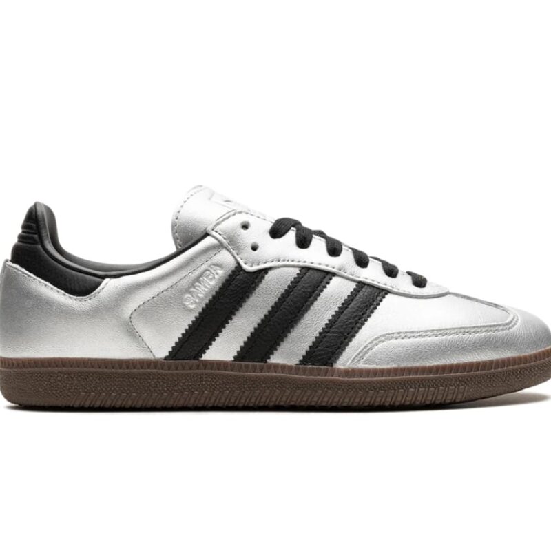 Adidas Samba "Silver Metallic Black Gum"