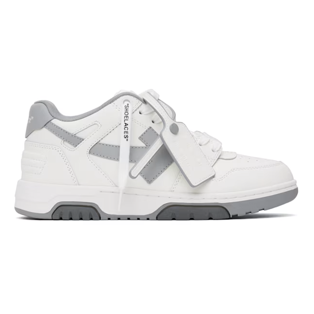 Off-White White & Gray Out Of Office Sneakers