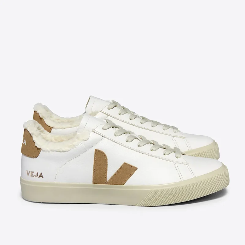 Veja Campo Fured Leather White Desert
