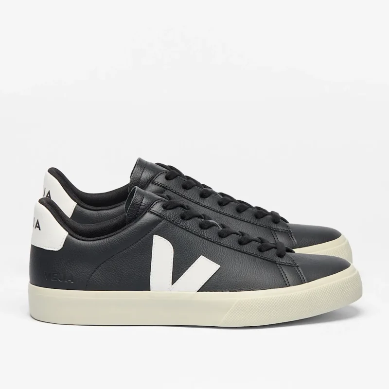 Veja Campo Leather Black White