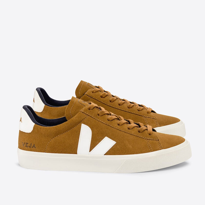 Veja Campo Suede Camel White