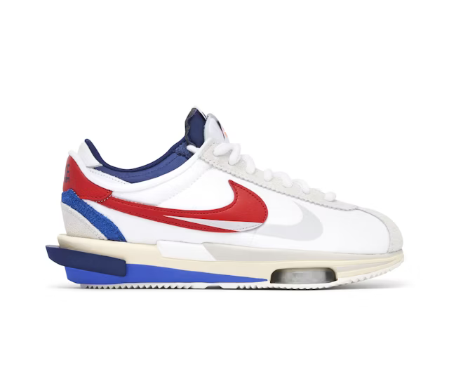 Nike Cortez 4.0 x Sacai White University Red Blue
