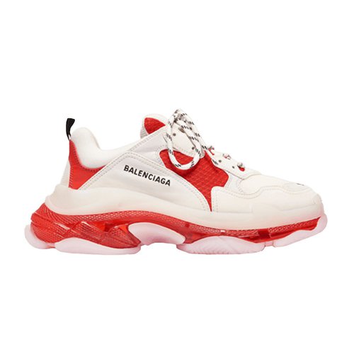 Balenciaga Triple S Clear Sole - Red