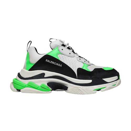 Balenciaga Triple S White Green Fluo